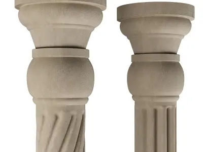 Column two columns 3D model