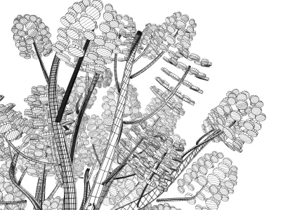 Cartoon tree S1Bv1 3D model