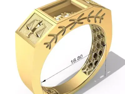 anel formatura direito masculino classico 3D print model