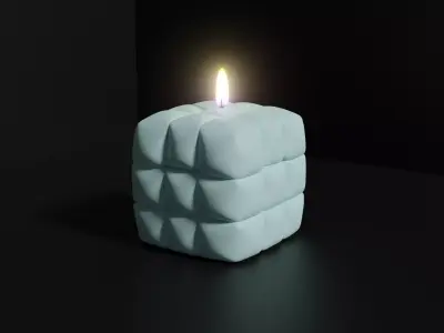 Puffy Candle 3D model