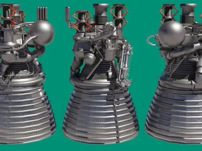 J-2 Rocket Engine 3D model