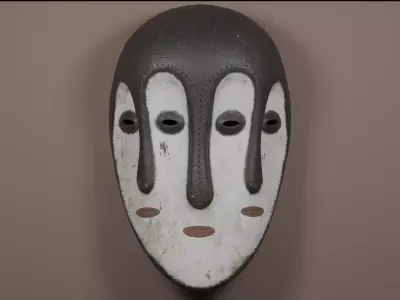 Bwami African mask 3D model