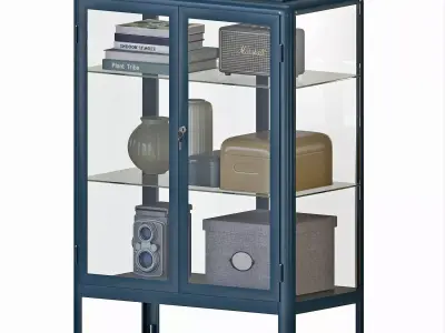 FABRIKOR Glass Door Cabinet 81x113cm 3D model