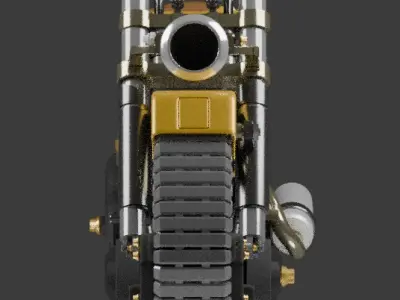 ski bike  Low-poly 3D model
