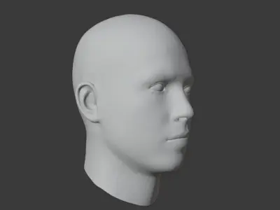 realistic ronaldo man with bald head 3D model