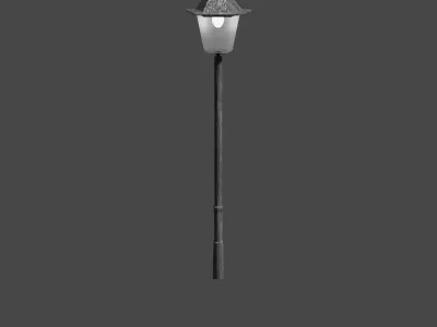 Park Lantern Low-poly 3D model