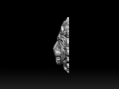 Lion relief 3D print model 3D print model