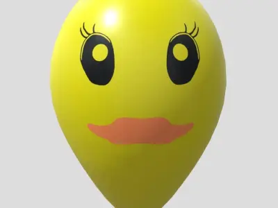 Balloon 2 duck face Low-poly 3D model