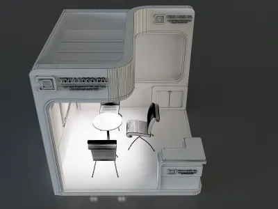 Booth Exhibition Stand a655b 3D model