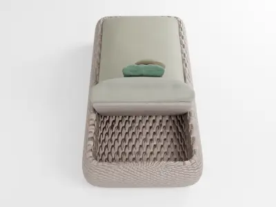 Soft chaise lounge in modern style 3D model