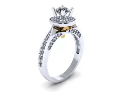 ring diamond 3D 3D print model