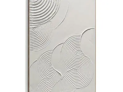 Plaster Two Photo Frame 451 Low-poly 3D model