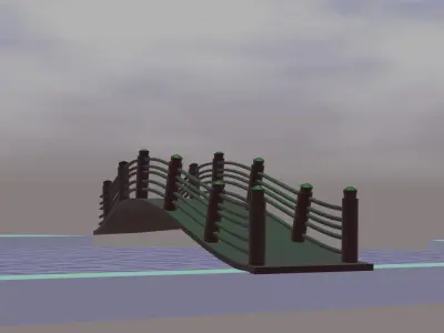Bridge across a pool for 3d printing Free 3D model