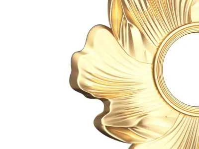 Classic Round Mirror 02 Low-poly 3D model