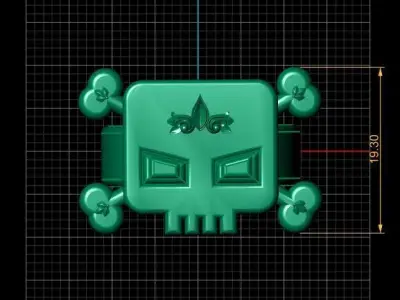 stylish skull ring  PANDANT 3D PRINTABLE MODAL  3D print model