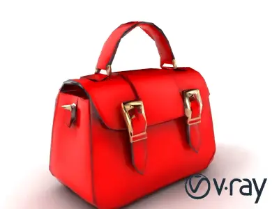 Miniature Satchel Glossy Leather model pack Low-poly 3D model