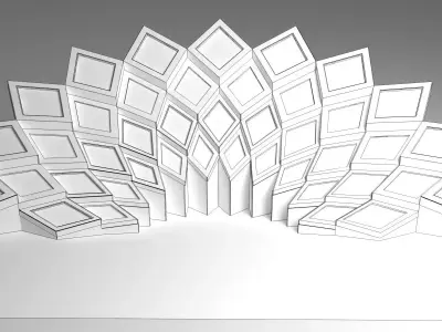 Modern Wedding Stage 3D model