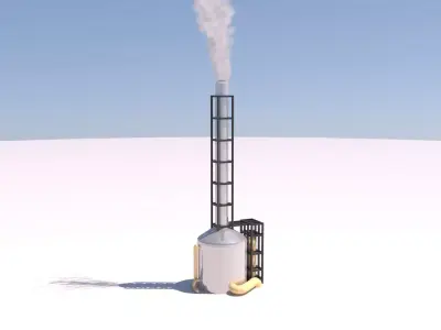 Refinery Industrial Furnace 04 3D model