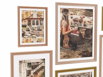 wall mounted frame Low-poly 3D model