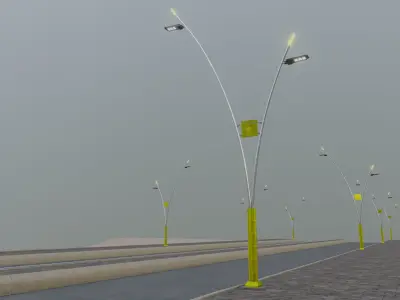 Decorative Lighting Pole Type-3 3D model