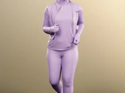 Noelle 12741 - Running Woman Low-poly 3D model