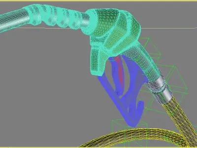 Fuel pump nozzle 3D model