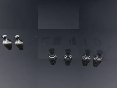 Onyx Textured Vase Statue Low Poly Formats 3DS 3DM MAX Low-poly 3D model