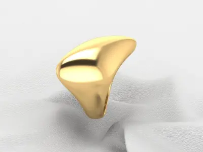 gold ring 3D print model 8