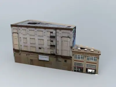 The Annex building with car in it Free 3D model