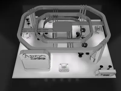 Booth Exhibition Stand a301 3D model