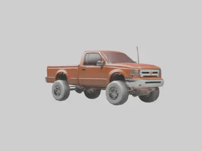 Pickup Truck Model 1 Low-poly 3D model