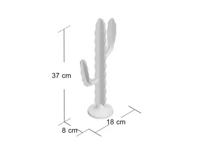 Ransome Metal Cactus Sculpture 3D model