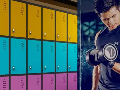 Modern Gym Locker Room 3D model