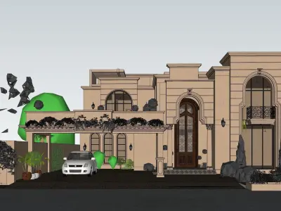 Classic Style House Detailed Model With Each And Everything 3D model