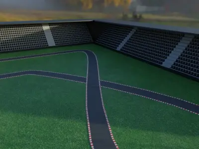 Race Track Low-poly 3D model