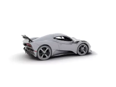 Stealth Racer Black model pack Low-poly 3D model