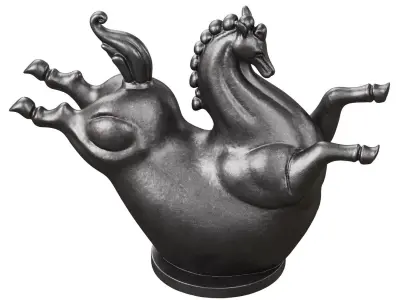 Metal horse figurine 3D model