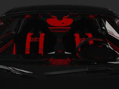 Porsche 911 GT Low-poly 3D model