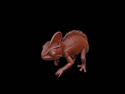 Chameleon Animal Sculpture 3D print model get