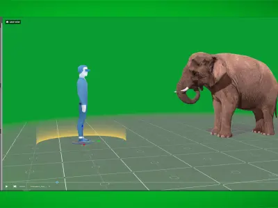 Asian Asiatic Elephant Low-poly 3D model