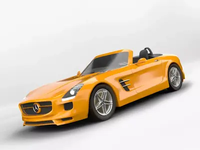 Mercedes AMG Convertible Low-poly 3D model