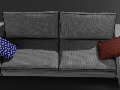 Modern Arena Sofa Free 3D model