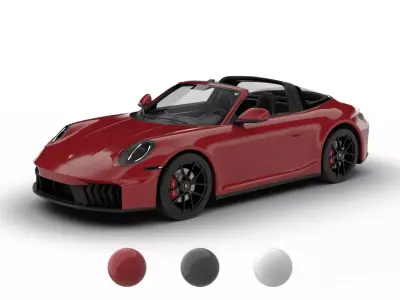 Porsche 911 Carrera Targa 4 GTS 2025 3d model 3D model
