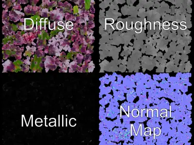 Lavender Model Pack for Versatile Realistic Scenes Low-poly 3D model