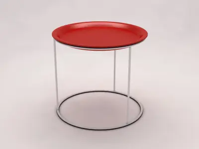 SIDE TABLE---Plate and tripod rods 3D model