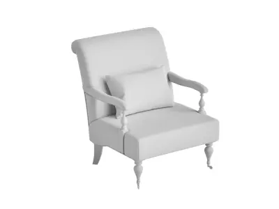 Clawfoot Armchair 3D model