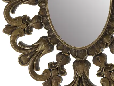 Mirror gold ornate wall 3D model