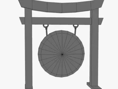 Ancient gong 3D model