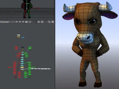 Big Brown cow 3D model