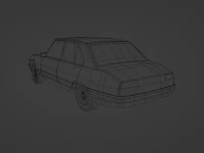 Peugeot 504 SRX Low-poly 3D model